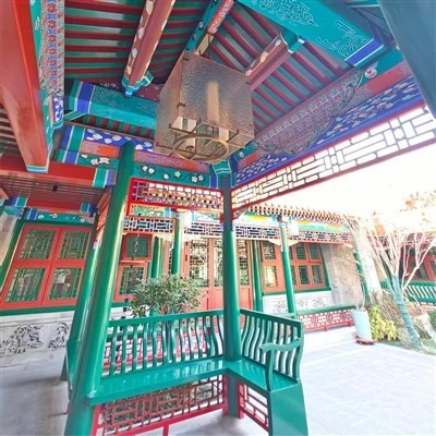 Antique Chinese Garden Rail Bench